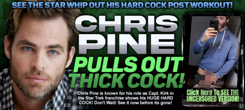 chris pine thick cock